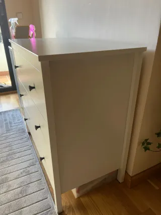 Cómoda blanca 3 cajones seminueva