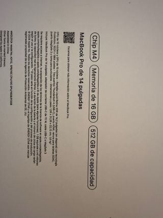 MacBook Pro M4 2025 · 16 GB RAM · GRIS ESPACIAL