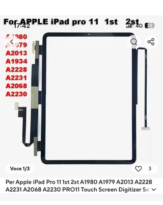 Touchscreen iPad Pro 11 1st Gen A1980