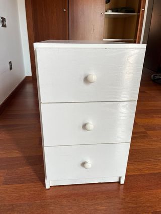 Cajonera blanca para escritorio