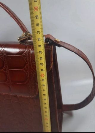 Bolso piel efecto cocodrilo ECI marrón