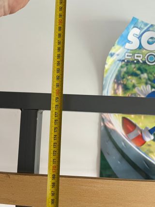 Cabezal de cama madera + somier + comoda + mesita