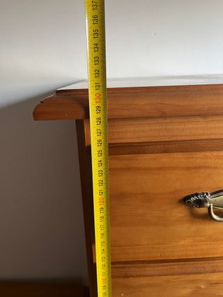 Cabezal de cama madera + somier + comoda + mesita