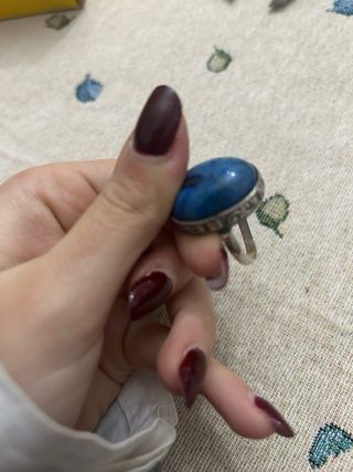 Anello Argento Pietra Blu