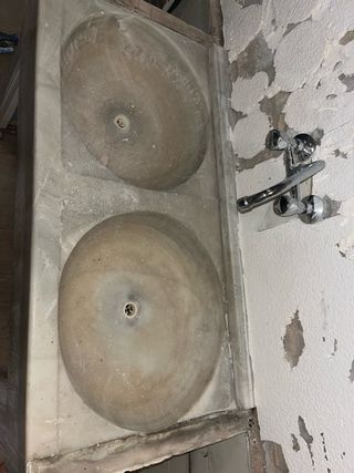 Fregadero Mármol Doble Seno Antiguo