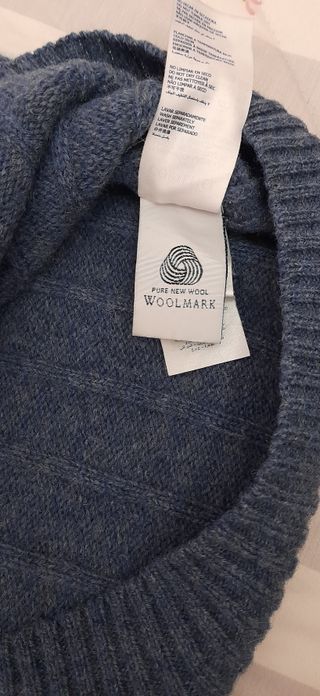 Jersey Cortefiel Hombre Azul Lana