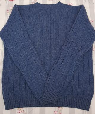 Jersey Cortefiel Hombre Azul Lana