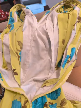 Vestido Flamenca Amarillo y Azul