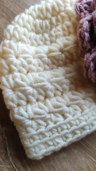 Cappellino Neonato Uncinetto Punto Stella