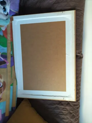 Cuadro Marco Madera Dibujo Figura Humana