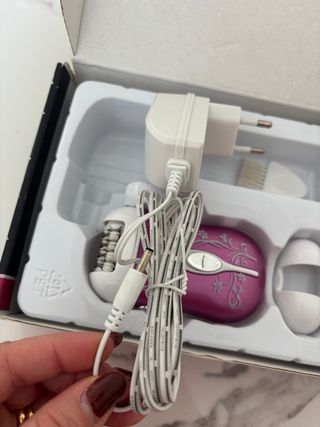 Epilatore donna rosa con accessori