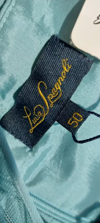 Abito Luisa Spagnoli verde acqua ricamato