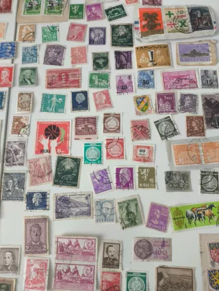 100 sellos del mundo (Europa + América + Asia)