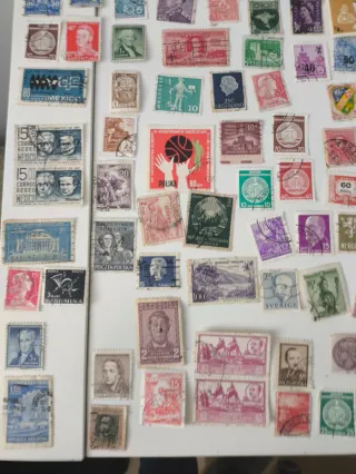 100 sellos del mundo (Europa + América + Asia)