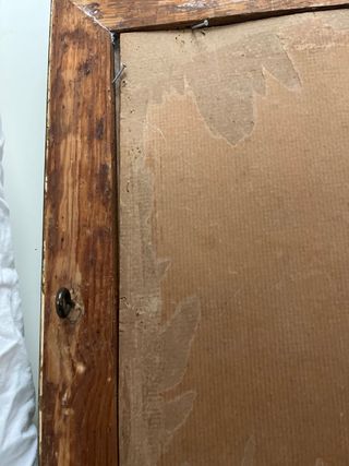 Marco cuadro muy antiguo hecho a mano pan de oro