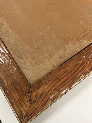 Marco cuadro muy antiguo hecho a mano pan de oro