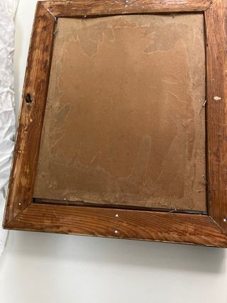 Marco cuadro muy antiguo hecho a mano pan de oro