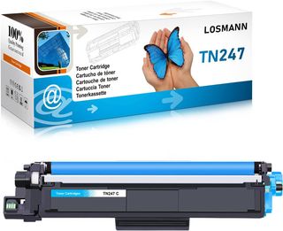 LOSMANN 1x Toner Ciano Compatibile per Brother TN-2