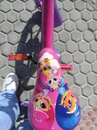 Bicicleta infantil rosa y morada