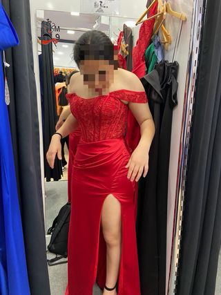 Vestido rojo fiesta/graduación Talla S