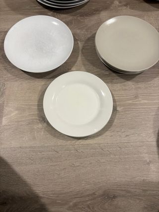Conjunto de 5 Platos IKEA Porcelana Blanca