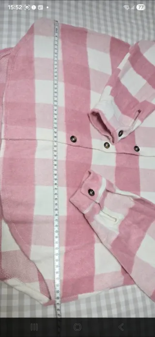 Camisa cuadros rosa franela suave
