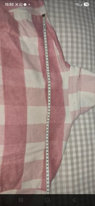 Camisa cuadros rosa franela suave