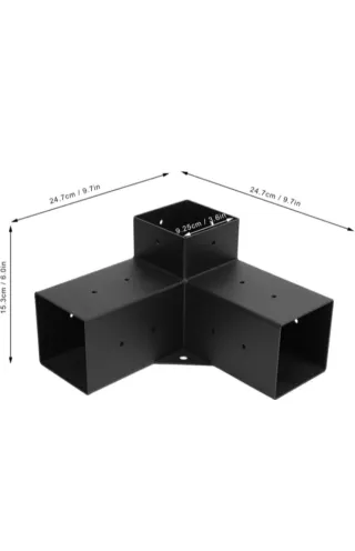 Soporte Poste Cenador Bewinner Metal Negro