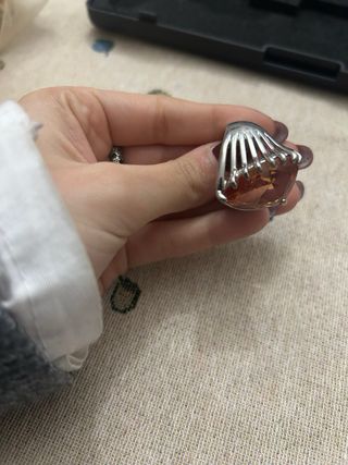 Anello vintage con pietra arancione