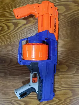 Pistola Nerf Surgefire Naranja/Azul