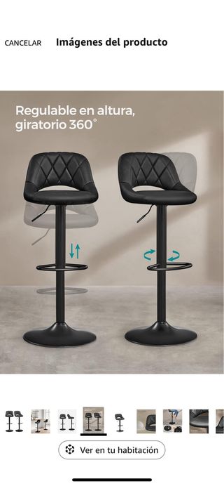 SONGMICS Sgabelli da Bar (2 pz)