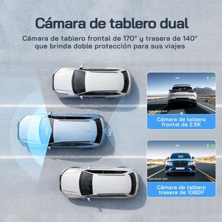 WOLFANG Cámara de Coche Delantera y Trasera 2.5K Q