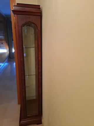 Vitrina de madera con cristal