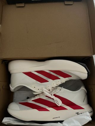 Zapatillas Adidas Adizero EVO SL Blancas Rojas,