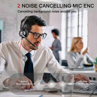 Auriculares USB con Doble Micrófono ENC Cancelació