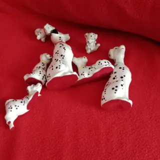Lote Figuras Decorativas Perros Dálmatas