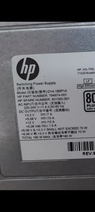 Fuente Alimentación HP D14-180P1A 180W