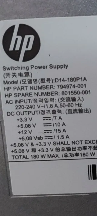Fuente Alimentación HP D14-180P1A 180W
