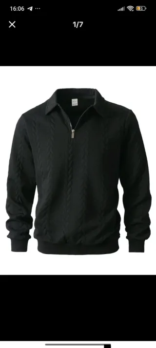 Jersey negro con cremallera