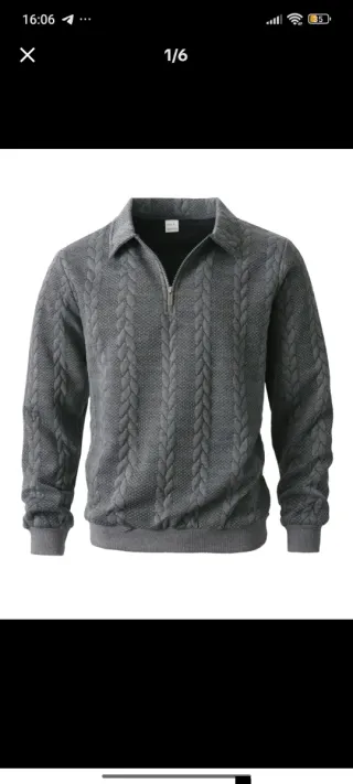 Jersey negro con cremallera