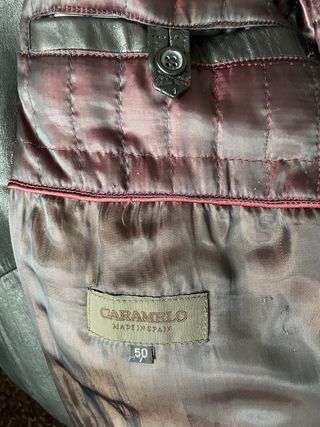 Chaqueta de piel hombre negra