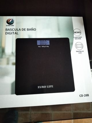 Báscula de Baño Digital Euro Life Negra