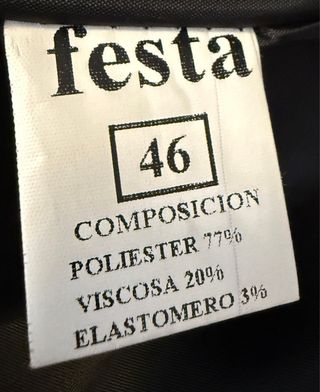 Abrigo Elegante FESTA Negro Talla 46 – Buen Estado