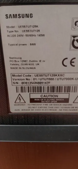 Televisor Samsung 55 Negro