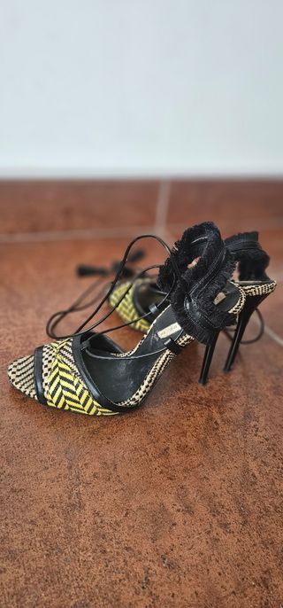 Sandalias Zara Tacón Talla 38