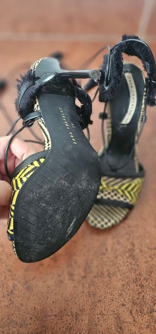 Sandalias Zara Tacón Talla 38