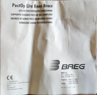 Rodillera Ortopédica Breg LCA Post-operatoria