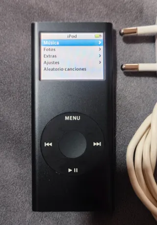 iPod Nano 2ª Gen 8GB + Cable + Cargador