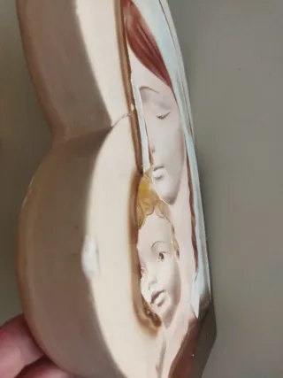 Cuadro Virgen y Niño Antiguo arte capero