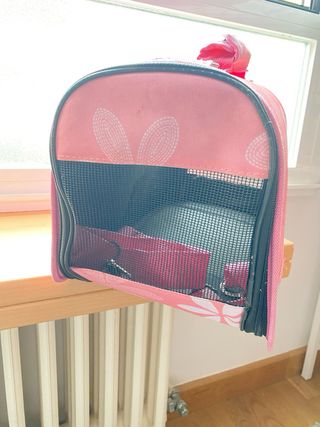 Transportín para mascotas rosa